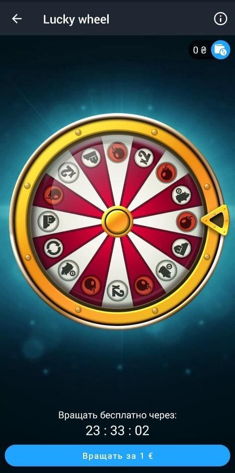 Lucky Wheel o‘yini – aylantirish g‘ildiragi
